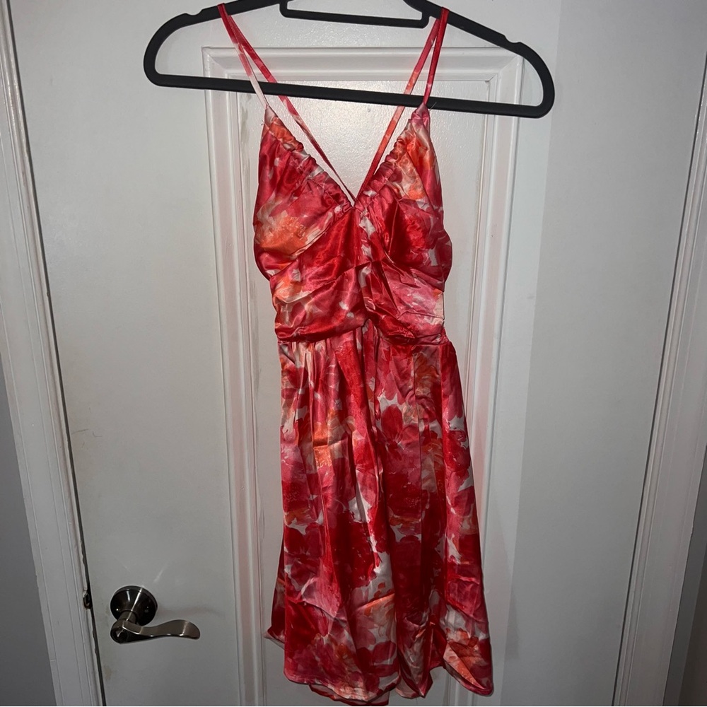 SHEIN Pink and White Floral Top